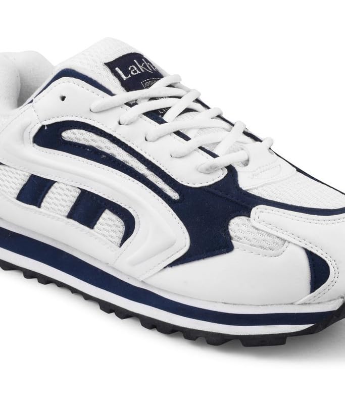 Image of Lakhani aashirwad Men's Sports Shoes | Lightweight Breathable Running Shoes for Men | Mesh Upper, Rubber Sole | Flexible, Comfortable Lace-Up Athletic Shoes