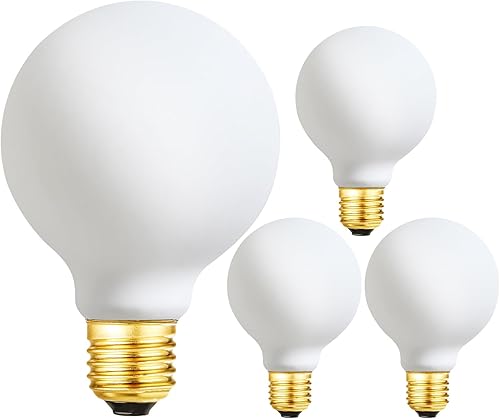 Miniatura 10 de Leools Bombillas LED G25 decorativas regulables de 6 W, 2700 K blanco cálido, bombilla Edison equivalente a 40 W, base media E26, vidrio gris