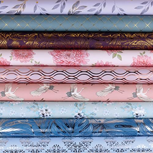 Desecraft 36 sheets 12x12 Foil Floral Scrapbooking Cardstock Decorative Paper for Card Making Journaling Scrapbook Paper Origami Decopage Scrapbook Materials Supplies