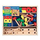 Melissa & Doug Wooden Construction Building Set in a Box (48 pcs)