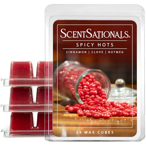 Scentsationals Spicy Hots Cinnamon Scented Wax Melts 10oz (24 Cubes)