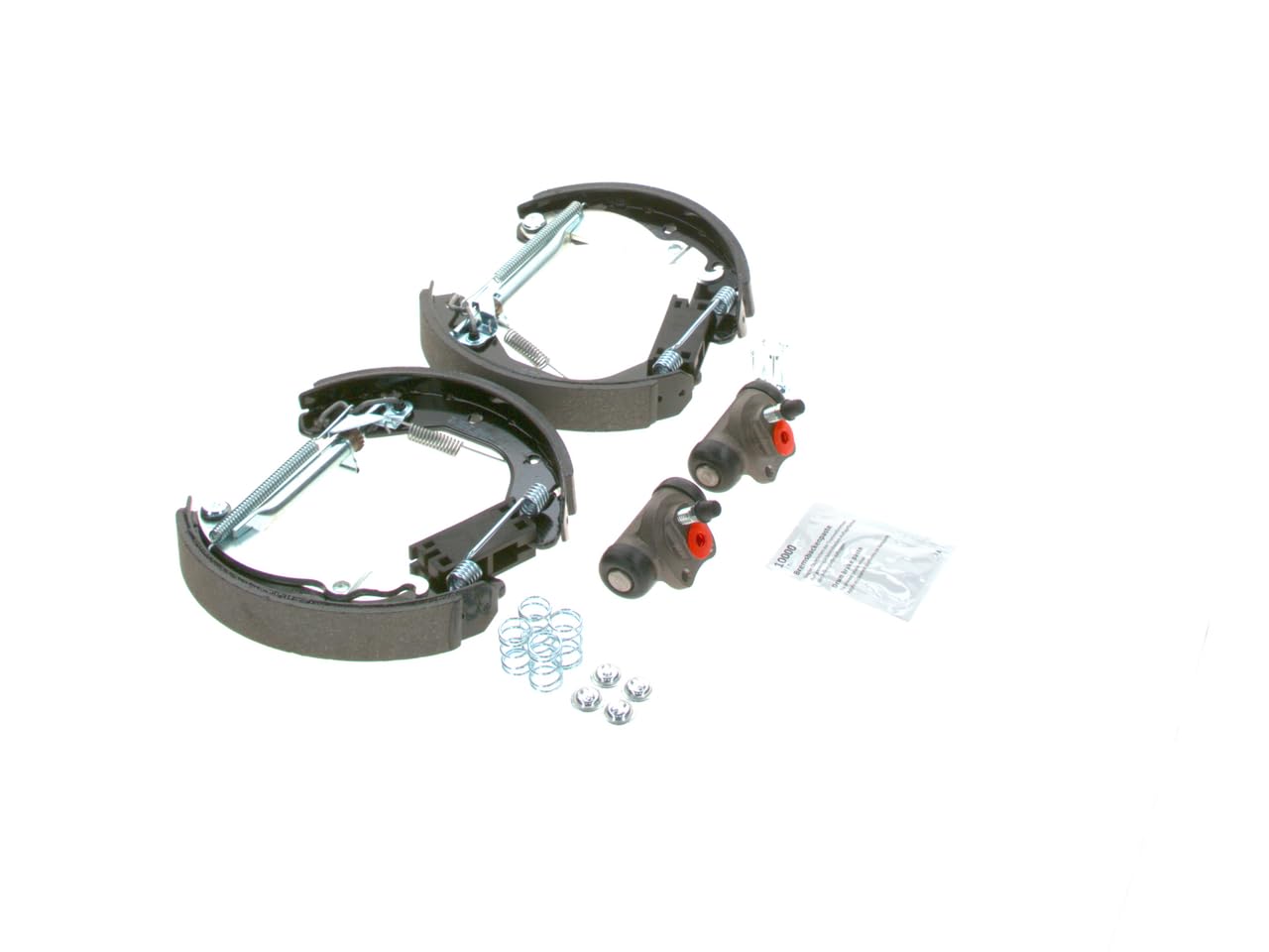 Bosch KS581 Kit Super Pro - hintere Trommelbremsenset - ein vormontiertes Set, zwei Radbremszylinder, vier Bremsbacken