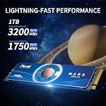 FX550 NVMe SSD 1TB M.2 SSD PCIe 3.0×4, Read Up to 3,500 MB/s, M2 2280 Internal Soild State Drive, Compatible with Desktop, Laptop and Mini PC, QLC NAND Flash