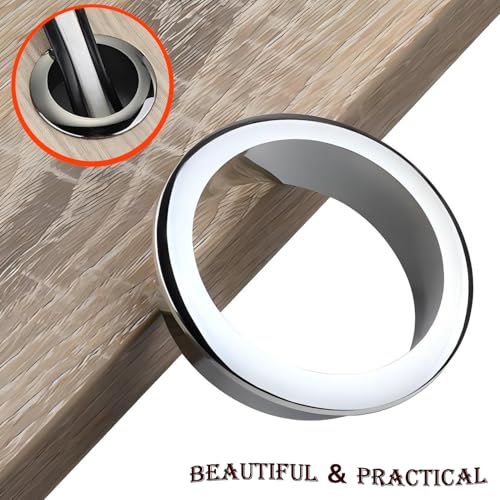 Qrity 4 Stück Kabeldurchführung Schreibtisch Kunststoff Kabeldurchlass Ø 30 mm (1,2 Zoll) für Wand & Tische