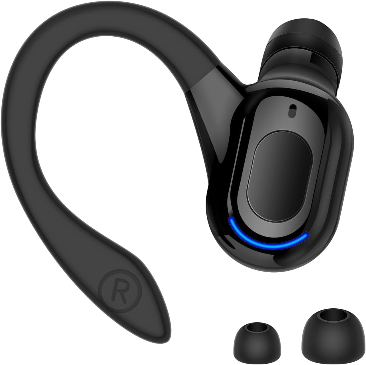 MAKINGTEC Bluetooth Headset, Wireless Bluetooth Earpiece V5.2 Headphones with Mic Noise Canceling In-Ear Bluetooth Headset Earphones Earbuds for Business Office Driving-Black