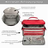 Boczif Apteczka, apteczka pierwszej pomocy, organizer na butelki na pigułki do domu, na zewnątrz, do domu, na zewnątrz, kolor: czerwony, wielki, zestaw pierwszej pomocy