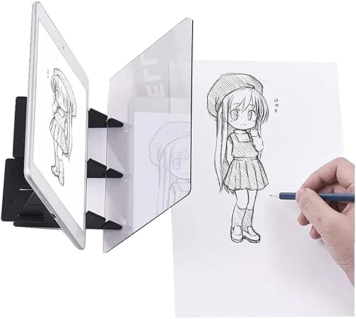 Miniatura 2 de Almohadilla de trazado de dibujo de bricolaje, lentes ópticas, tablero de pintura de asistente de boceto, molde de dibujo de base cero, pintura de