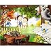 Produktbild Pmhhc Papier Peint Personnalisé Mur De Briques 3D Chambre Des Enfants De Dessin Animé Chambre D'Enfants Belle Murs De Fond De Télévision Peinture 3D Papier Peint-200X140Cm