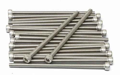 Image of iexcell 20 Pcs M5 x 100mm Thread Pitch 0.8 mm Stainless Steel 304 Hex Socket Head Cap Screws Bolts Kit