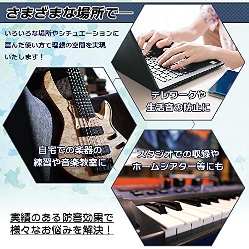コスプレファクトリー 吸音材【 日本製 】25cm × 25cm 厚み 2.5cm 復元不要 手軽 DIY デッドニング 車 壁 スピーカー 騒音対策 レコーディング 壁面 ウレタン スポンジ 緩衝材 音 難燃 ウレタンフォーム 密度 28D の商品画像 5