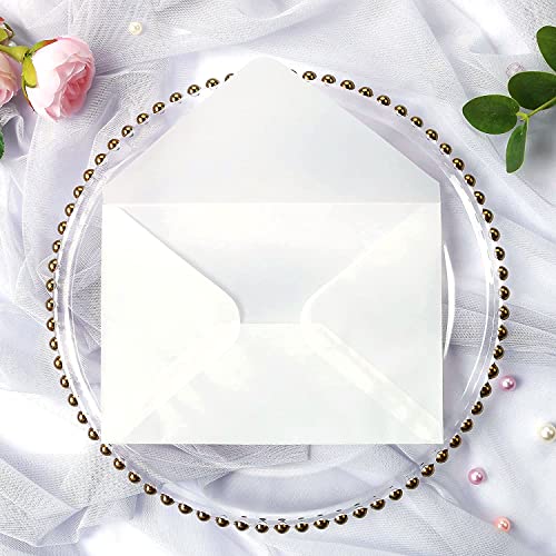 Enveloppes en vélin A7 translucides pour sublimer vos invitations de mariage