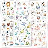 127 besonders hautfreundliche Kinder Tattoos zum Aufkleben - Kindertattoos dermatologisch getestet - Perfektes Mitgebsel Kindergeburtstag für Mädchen & Jungen - Kinder Tattoo vegan