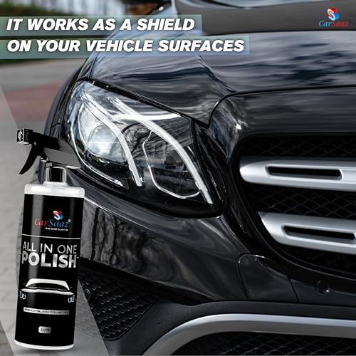 Image of CAR SAAZ All-in-One Polish (1L) - Multipurpose Car and Bike Polish | Instant Shine Polish for Exterior, Interior & more | Restore Shine and Gives Protection on Multi-surfaces