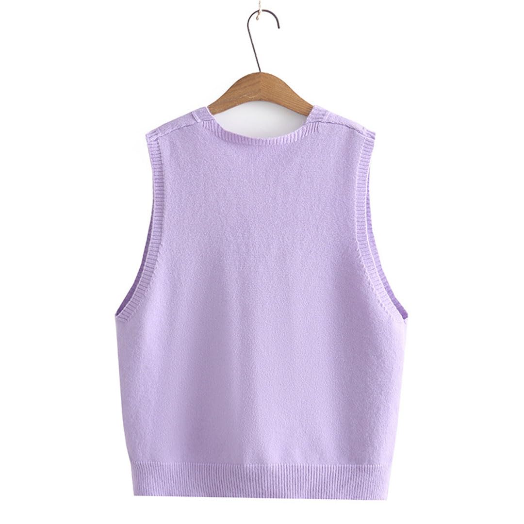 Chaleco Cárdigan De Talla Grande para Mujer, Suéter De Punto Sin Mangas con Cuello En V, De Gran Tamaño