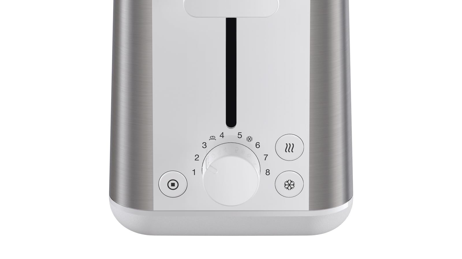 Braun Grille-pain PurShine HT 1610 WH, fente à pain de 25 cm, 8 niveaux de brunissage, fonction réchauffage et décongélation, grille ramasse-miettes, 1030 W, blanc