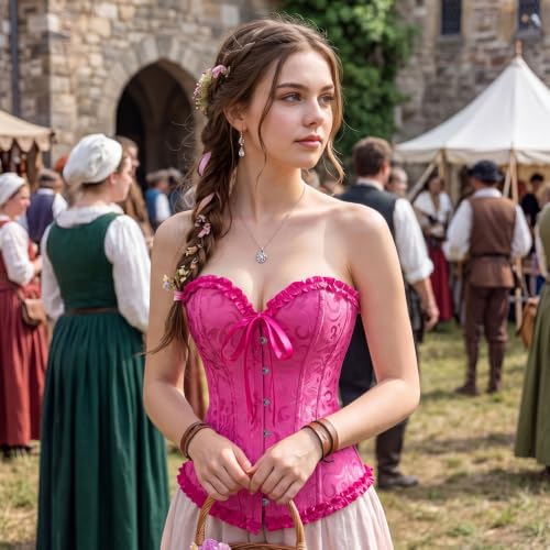 Image of frawirshau Women's Overbust Costume Corset Renaissance Victorian