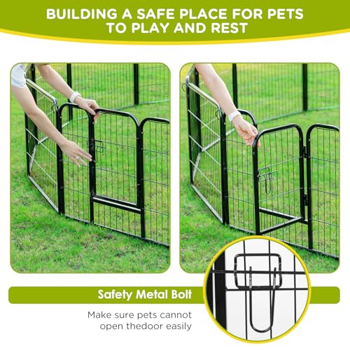 image for BestPet | Dog Playpen | 24 Inch, 6 Panels | Heavy Duty Metal Pet Exerc