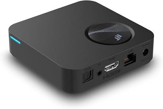 RockTek GX1 - Android TV Box | 4GB DDR4 RAM | 32GB Storage، HDMI 2.1، 4K، Wi-Fi 6، Bluetooth 5.2 | Streamer for TV | Certified Google TV |