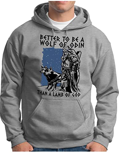 Pull à capuche Viking homme OM3® Valhalla gris mélangé coupe confortable L