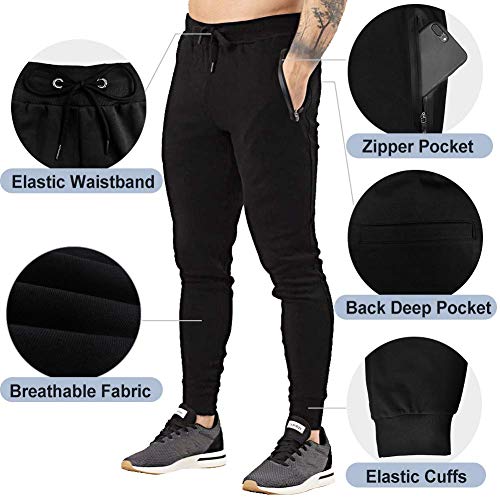 Calça de moletom masculina de secagem rápida da BUXKR, calça de corrida para treinamento em academia