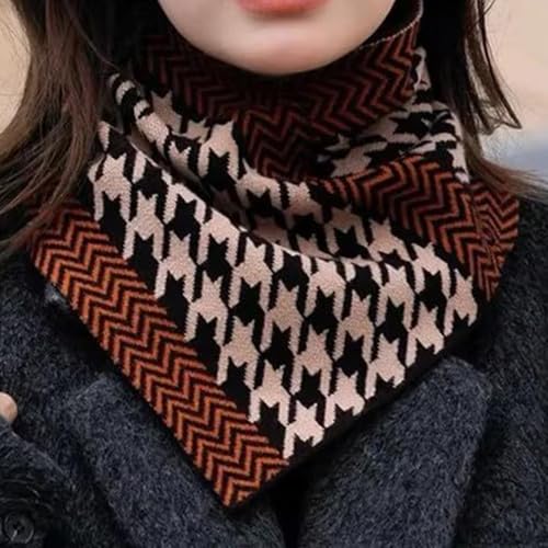 Fashionable Versatile Triangle Scarf - Women Winter Soft Warm Knitted Collar Cross Neck Knit Triangle Scarf4
