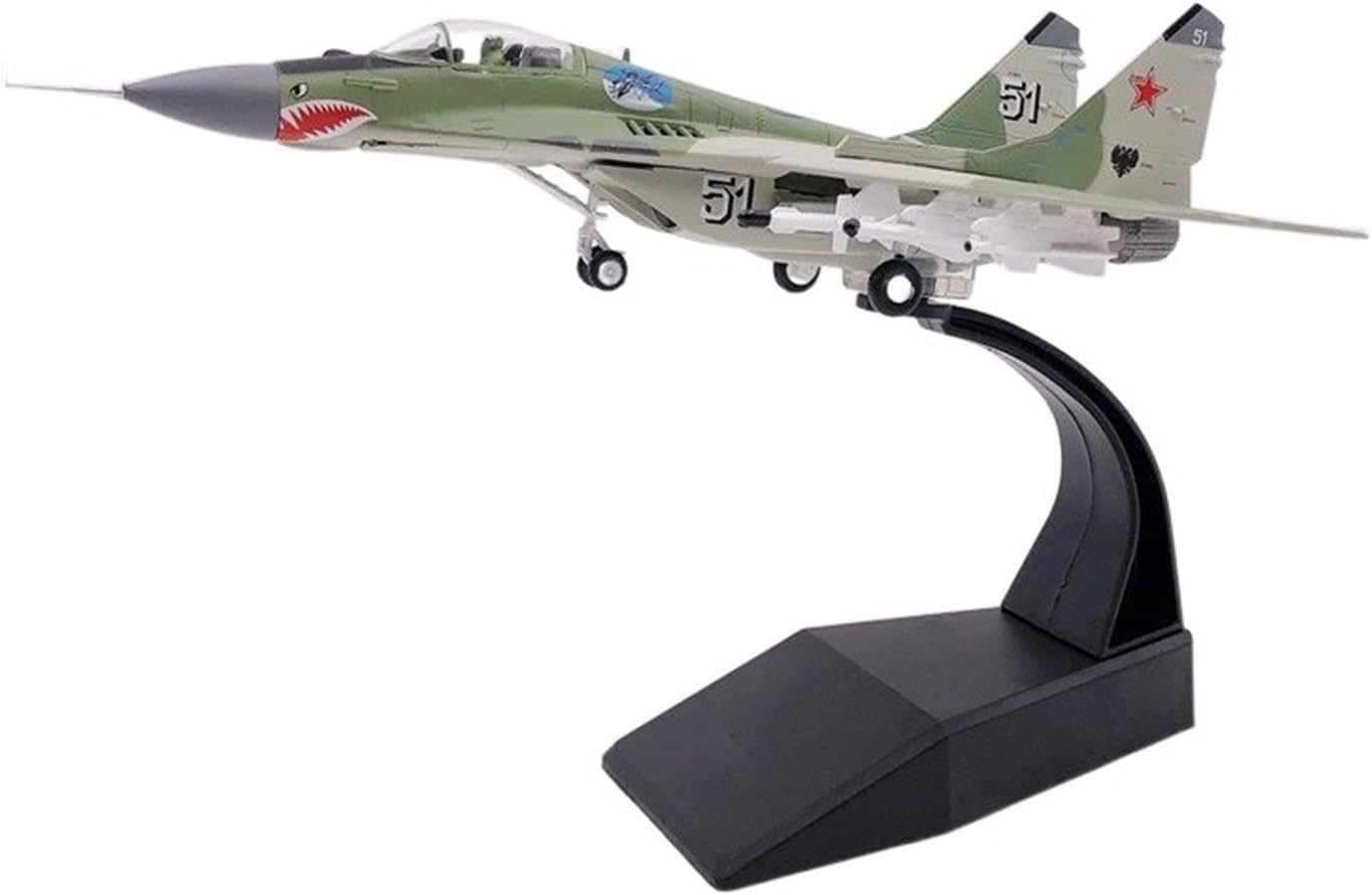 1:100 for MIG-29 Diecast Metal Simulation Aircraft Model Scale Fighter Plane Collection Gifts Hobby Playgame Kit