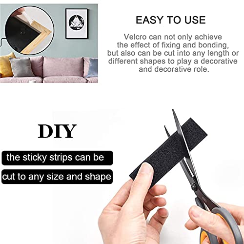 Heavy Duty Hook And Loop Tape Strips With Adhesive Sticky Back,Industrial Strength Sticky Back Fasteners Hook And Loop Tape,Double-Sided Industrial Strength Fasten Interlocking (1×7 In, 15 Pack) #TOP5