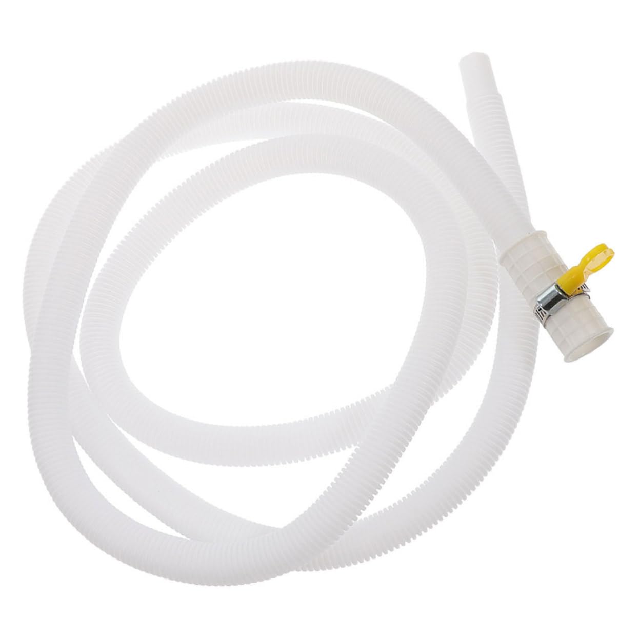 Zerodeko Tubo di Scarico con Fascetta in Acciaio Inossidabile Bianco per Condizionatore Esterno in PE e ABS Facile Installazione e Protezione Solare per Uso Domestico