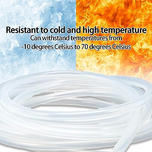 Tuyau PVC - 10 Metres de Tuyau de Pression de Tube, Tube de Silicone de Silicone Tres Souple 4 MM ID x 6 MM OD Tuyau a l'Air, Tuyau d'Oxygène d'Aquarium Tuyau de Carburant, Tuyau d'Huile