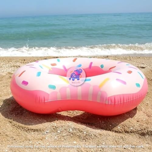 Image of Rainbow Donut 42IN Inflatable Swimming Tube for Adult |Pool Floater for Summer Trips| Swim Ring for Kids | Anti-flip Circle Float for Lake, Beach| Floating Lounge for Swimmers Training