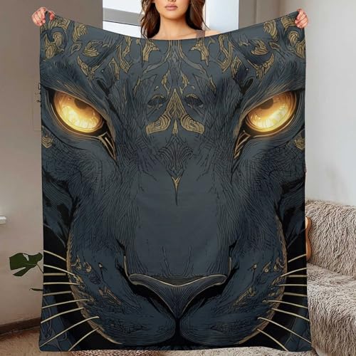 3D Panther Wohndecke Flanell Flauschig Weich Und Warme Fabel-Panther Fleecedecke Als Sofadecke Couchdecke Tagesdecke Für Teens Erwachsene 40