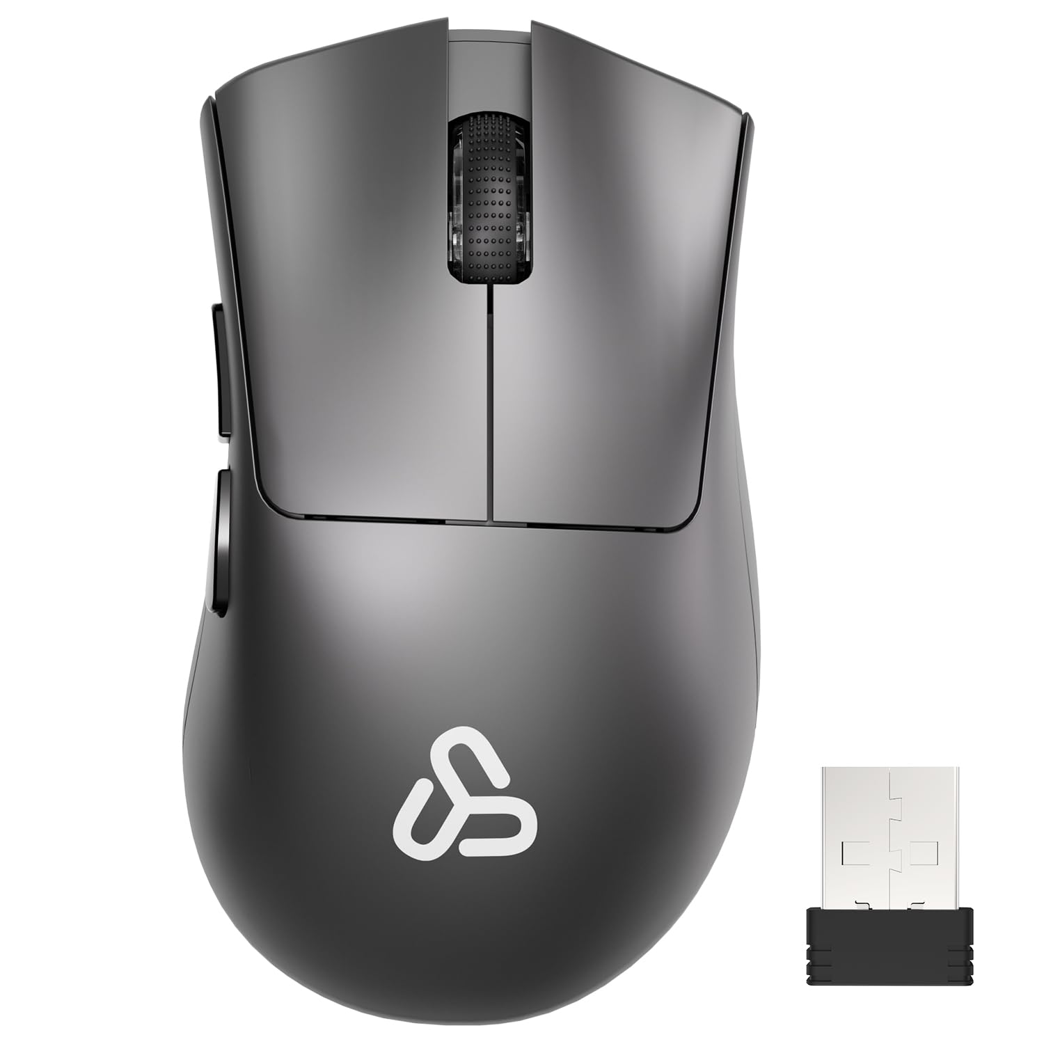 SDLOGAL 2.4G Wireless Mouse, 1200 DPI Mobile Optical Cordless Mouse with USB Receiver, 24-Month Battery Life, Ambidextrous PC/Mac/Laptop (Gunmetal)