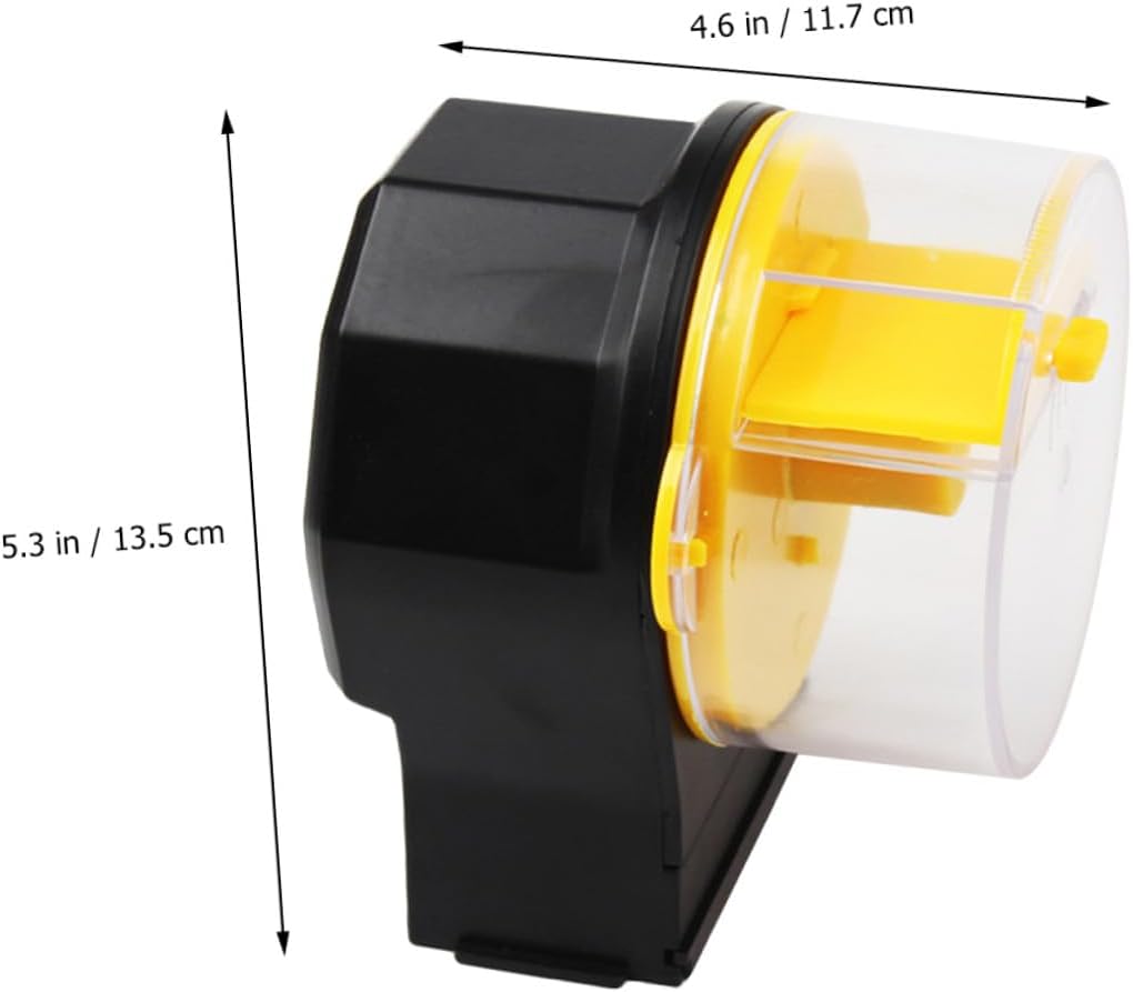 Amosfun Automatic Fish Feeder Dispenser with Adjustable Timer for Aquarium Tank, Yellow Vacation Auto Feeder for Fish and Turtle Feeding