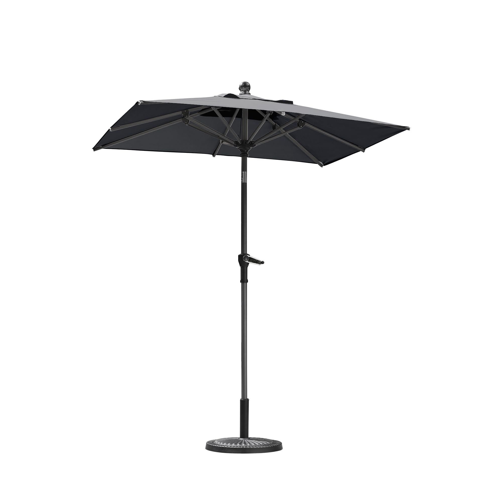 PURPLE LEAF Ombrellone da giardino esterno 455 x 270 cm in alluminio grande ombrellone doppio con LED e piedistallo per terrazza, giardino, balcone e