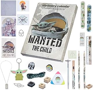 The Mandalorian Advent Calendar 2022, Baby Yoda Stationery Countdown Calendar, Star Wars Gifts for Boys