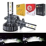 Kit de conversion du xénon Phare de voiture F2led H4 Couleur Simple Couleur Two Color Faible Feuil Faible LED Phare LED H7 H11 Ampoule haute puissance Auto et Moto ( Color : H7 , Size : COB )