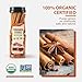 Soeos Cinnamon Sticks Organic, 8 oz (226g) Bottle, USDA, Non-GMO and Kosher Certified, Premium Whole Cinnamon for Baking, Cooking, Desserts, and Beverages, Rich Aroma & Warm Flavor, Ideal for Tea, Coffee, and Holiday Recipes
