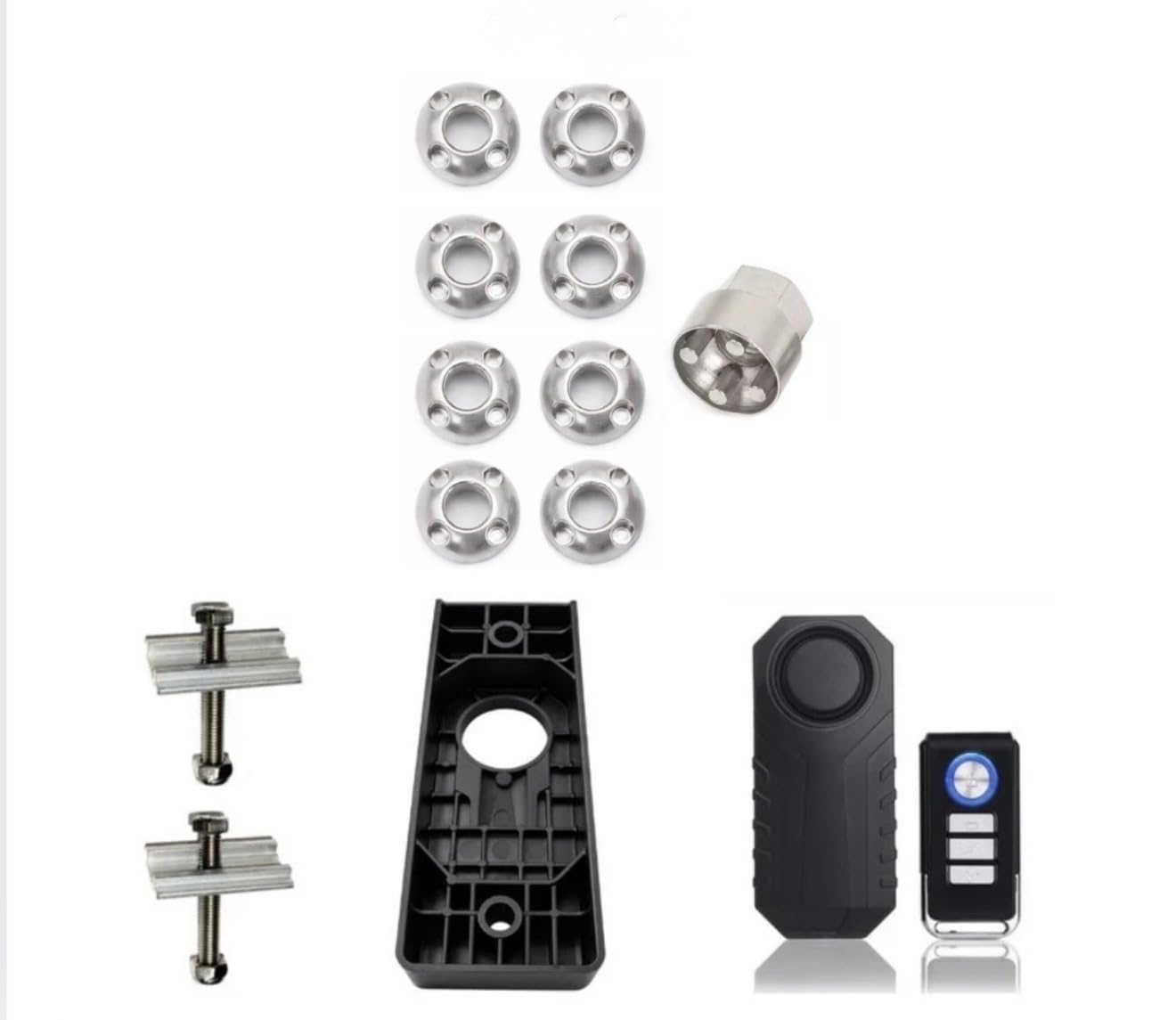 8 x Fits Tent Box/Roof Tent Anti-Theft Security Nuts Tamperproof Locking Nuts Set + Roof Tent Security Motion Sensing 113db Alarm + Alarm Holder ULTIMATE SECURITY BUNDLE