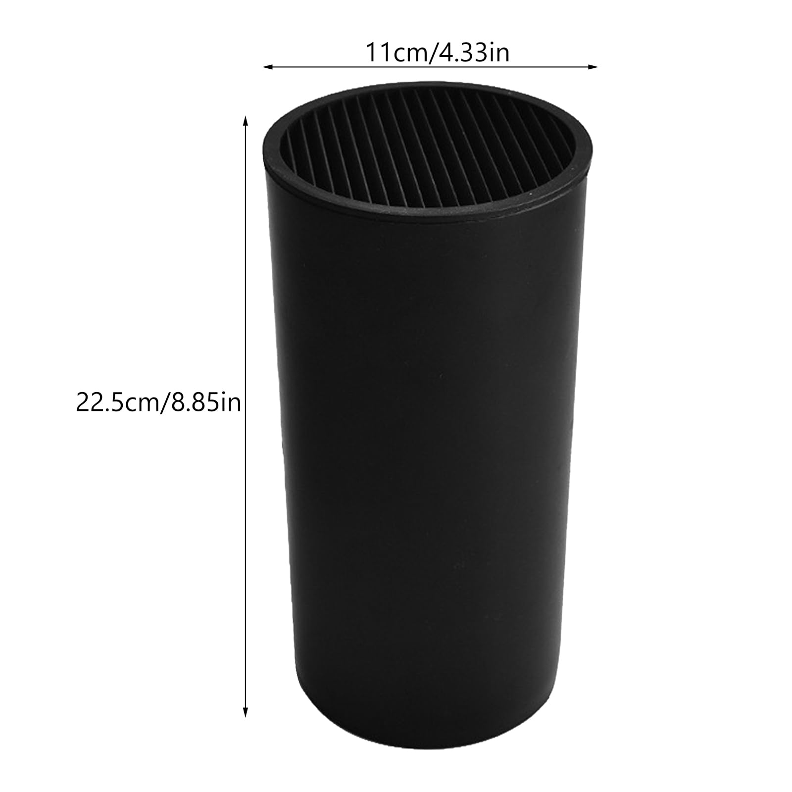Bloque de cuchillos, soporte minimalista de plástico negro, estante de almacenamiento de cuchillos de encimera