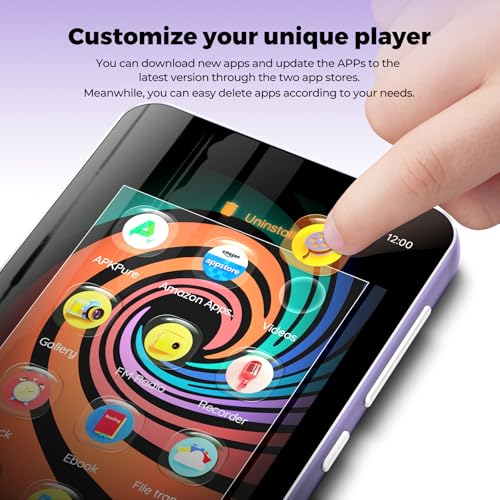 Image of 160GB MP3 Player with Bluetooth and WiFi, innioasis Music Player with Spotify,Pandora,Amazon Music,4 inch Touch Screen Android MP4 MP3 Player for Kids with Libby,Audible,Spotify Kids(Purple)