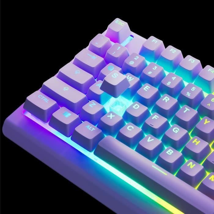 SteelSeries Apex 3 TKL Lavendel RGB Gaming-Tastatur – Kompakter Tenkeyless-Formfaktor – 8-Zonen-RGB-Beleuchtung… – Ansicht 4