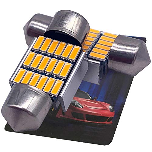 LIMEY T10 LED ルームランプ 31mm 電球色 暖色 24V 対応 爆光 18連 200lm 1.8W 室内灯 車内灯 キャンセラー 無極性 2個入