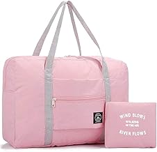 Yorten Travel Foldable Nylon Duffle Tote Bag Portable Waterproof Handbag Folding Sport Weekend Shopping Luggage Bag Gym Sports Bag for Women Girl 32 L [Multicolour]