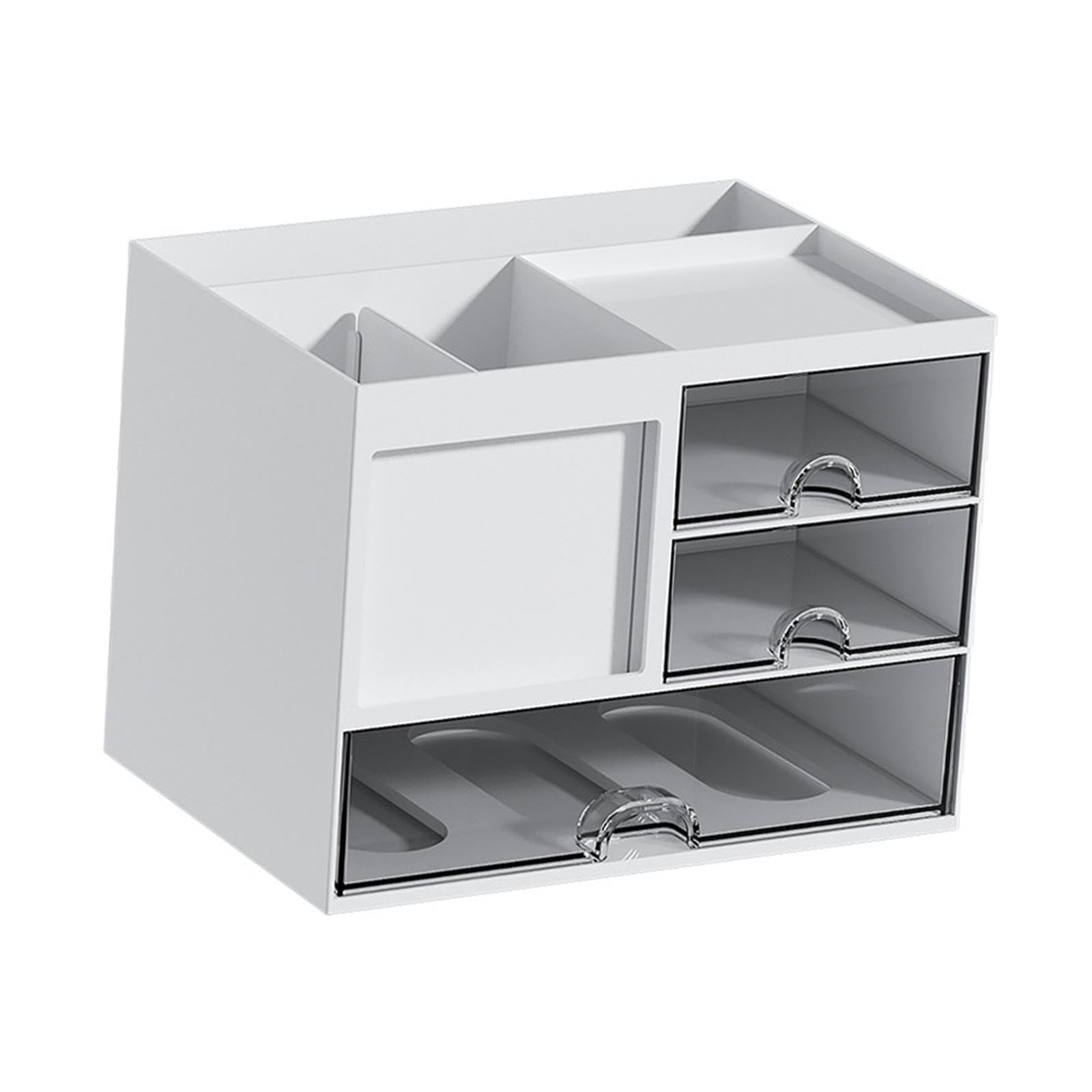 AUYXSSZ Effective Desktop Storage Box Cosmetic Organizer Office Simplifying Daily Routine With Organized Storage Options Drawer Organizer Makeup Holder