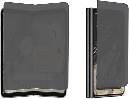 BYIUIHS 1 juego de 2 piezas Protector de pantalla de privacidad mate para Google Pixel Fold Outside + Interior Soft Anti-peeping Protector de