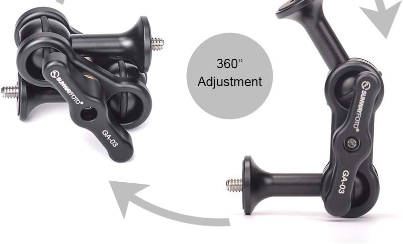 Sunwayfoto GA-03 Magic Arm Multi-Purpose Tripod Accessory Mount 1/4"
