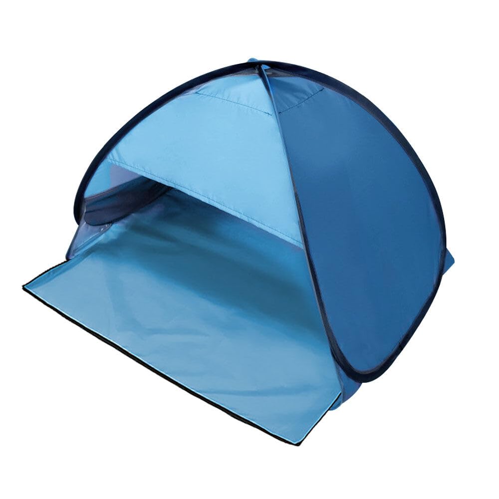 KUWUNG Refugio de playa Pop Up pequeño, plegable, tienda de playa, mini tienda de campaña para reposacabezas, protección solar contra los rayos UV, tienda de campaña instantánea automática para