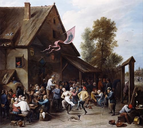 Lienzo de Kermis de David Teniers il Giovane para decoración de pared en formato 60x90cm