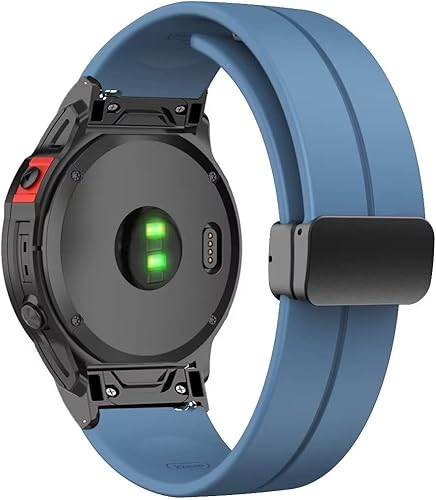 Miniatura 2 de Correa deportiva para Garmin Fenix 7x76x GPs65x5, correa de reloj inteligente de 0.866 in y 1.024 in de silicona magnética de repuesto