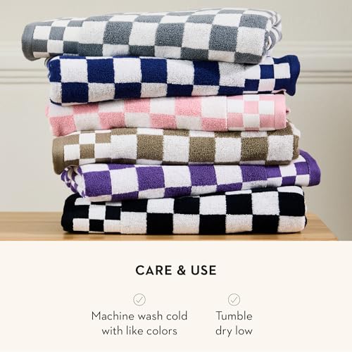Image of MACKENZIE-CHILDS Cotton Hand Towel, Pink-and-White Rosy Check